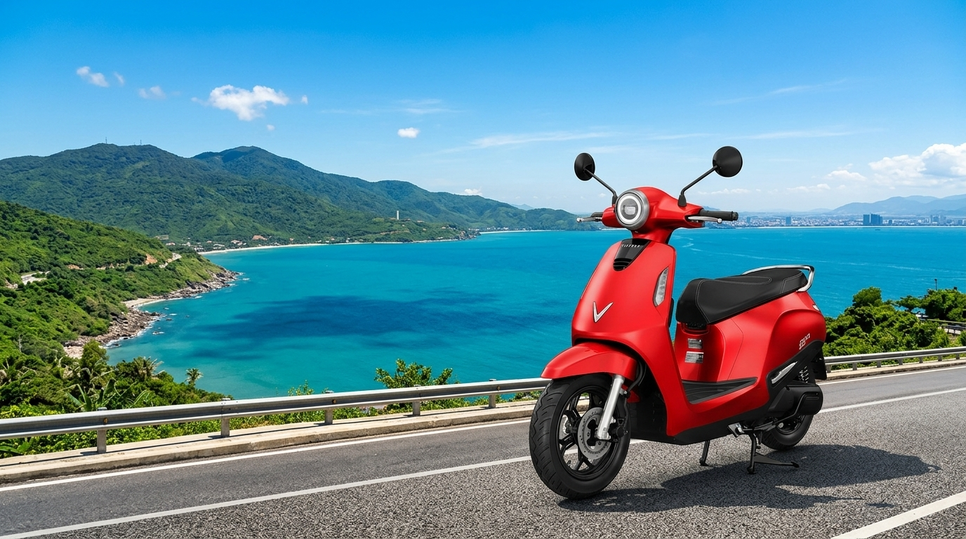 Trải nghiệm xe máy điện VinFast Evo MAX Lite trên cung đường biển bán đảo Sơn Trà